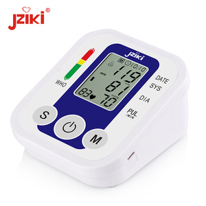 Venta caliente Jziki eléctrico <span class=keywords><strong>Digital</strong></span> tensiómetro brazo superior <span class=keywords><strong>BP</strong></span> máquina esfigmomanómetro medidor de presión arterial con manguito para el hogar - Product Image 3