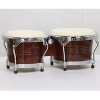 Professional Classic Wood Bongos Percussion Instrument with Ergonomic Design for High Quality Performance