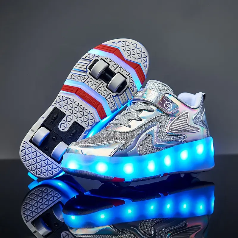 Großhandel New Roller Skate Verstellbare Unisex Adult Cool Led Leuchten Vier Räder Quad Roller Kinder Skates Schuhe für Kinder