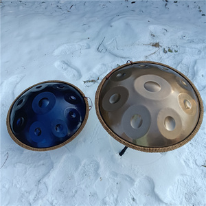 Tambor Handpan de 9 notas de color azul, acero inoxidable, 432 440 Hertz, imagen Real del producto, instrumentos personalizados, De Musique <span class=keywords><strong>Hand</strong></span> <span class=keywords><strong>Pan</strong></span> - Product Image 5