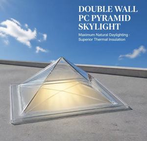 หน้าต่างหลังคาทรงปิรามิดโพลีคาร์บอเนตสองชั้น สำหรับหลังคาเรียบ เพิ่มแสงสว่างภายในอาคาร - Product Image 4