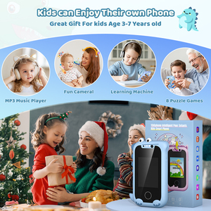 Portable Silicone <span class=keywords><strong>Dinosaure</strong></span> Enfants Smart Phone <span class=keywords><strong>2</strong></span>.8 Pouces IPS Écran Double Caméras Écran Tactile Jouet Téléphone Bas Stuffer Cadeau - Product Image 4