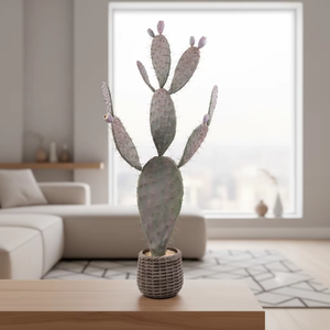 Cactus <span class=keywords><strong>de</strong></span> pêche artificiel en plastique, plantes en pot pour la création <span class=keywords><strong>de</strong></span> paysages, grandes plantes cactus - Product Image 3