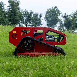 Tagliaerba Cingolato <span class=keywords><strong>a</strong></span> Sollevamento Libero con Telecomando 200m, Protezione <span class=keywords><strong>Catena</strong></span> in Acciaio 45 °   Trinciatrice RC per pendii per zone umide e paludi - Product Image 2