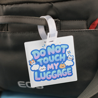 Étiquette de bagage en acrylique personnalisable avec dessin animé |   Étiquette de sac anime vierge pour impression par sublimation DIY