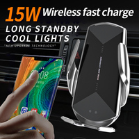 Support de chargeur de voiture sans fil à capteur infrarouge 15W avec fixation automatique pour grille d'aération, compatible iPhone et smartphones Android universels