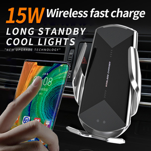 Support de chargeur de voiture sans fil à capteur infrarouge 15W avec fixation automatique pour grille d'aération, compatible iPhone et smartphones Android universels - Product Image 6