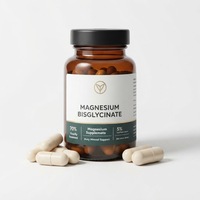Capsules de bisglycinate de magnésium à absorption élevée, complément alimentaire personnalisé à marque privée pour la relaxation et le soutien du sommeil