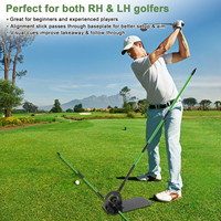 180Plate Entraîneur d'axe de swing de golf professionnel, ambidextre, en PVC/TPE/TPU, aide multifonctionnelle pour l'entraînement au putting et à la cible