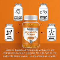Marque privée Gommes sans sucre pour enfants Vitamine D3 Zinc Oméga 3 Huile de poisson Supplément de bonbons multivitaminés Halal pour enfants