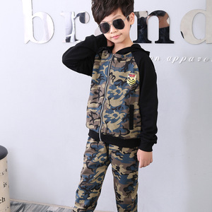 Top e pantaloni mimetici per bambini, completo per ragazzi, abbigliamento per la moda - Product Image 5