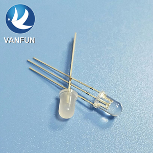 Diodes LED Vanfun 5MM bicolores à anode commune, montage par trou, boîtier en résine époxy, lentille transparente/diffuse colorée, 5V - Product Image 4