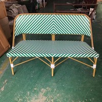 Chaises longues et canapés d'extérieur traditionnels en rotin et aluminium, résistants aux intempéries, toutes saisons, pour restaurants, commerces, cafés et laiteries