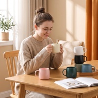 Production en masse de mugs modernes, vente en gros de mugs créatifs, mugs cadeaux, tasses en grès, usine, MOQ flexible
