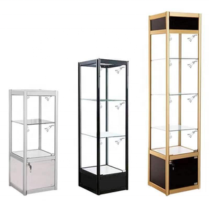 Vetrina in Vetro con Illuminazione LED e Copertura in Vetro ad Alta Trasparenza, Espositore Multilivello Perfetto per Oggetti - Product Image 3