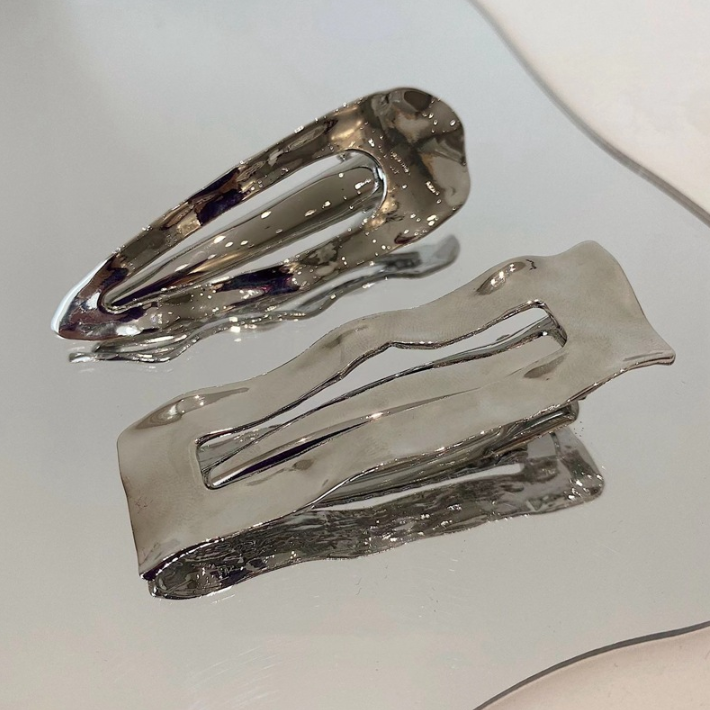 Нестандартные металлические прямоугольные заколки для волос в стиле ретро