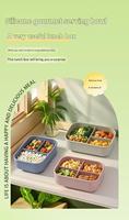 Boîte à lunch bento en silicone 7,2 pouces OEM/ODM, organiseur de réfrigérateur pour préparation de repas, conteneur de stockage alimentaire pour enfants et usage en restaurant