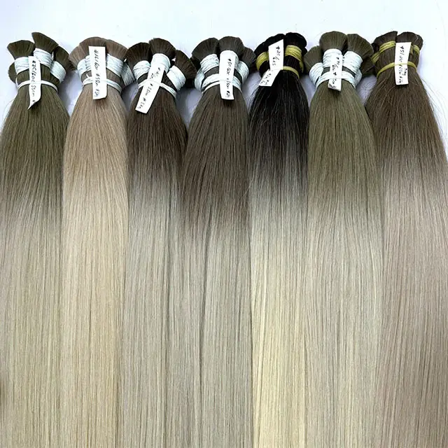 Ombre renk 100% işlenmemiş insan saçı uzantıları toplu saç vietnamca dünya saç toptan fiyat (Whatsapp + 84383533956)