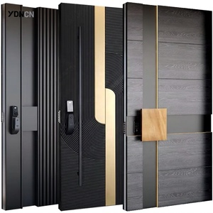 Moderne <span class=keywords><strong>Porte</strong></span> <span class=keywords><strong>d</strong></span>'Ingresso Pivotanti in Alluminio-Acciaio con Serratura Intelligente e Chiusura Multipunto, <span class=keywords><strong>Porte</strong></span> Esterne di Sicurezza - Product Image 3