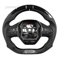 Volant en fibre de carbone personnalisable pour Peugeot E208 308 E308 408 E408 4008 508 E508 GT avec écran LED et revêtement en cuir