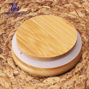 Bocaux de cuisine en verre de forme ronde en borosilicate de haute qualité, utilisation domestique, couvercles en bambou, bocaux de conservation des aliments transparents, cuillère, 950 ml pour - Product Image 5