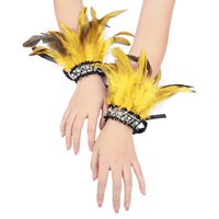 Gants en dentelle pour bal masqué |   Accessoires de costume sur le thème d'Halloween, vêtements de théâtre et de scène, ornés de plumes