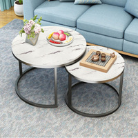 Tables basses modernes minimalistes rondes en métal, tables d'appoint pour le salon, vente chaude