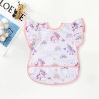 Bavoirs pour bébé lavables en machine les mieux notés fermeture à boucle à crochet facile à nettoyer manches courtes pour les nourrissons tout-petits