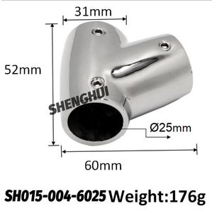 Raccord en T à 90 degrés à 3 voies, tube de 25 mm, acier inoxydable, quincaillerie, rail de 1 pouce <span class=keywords><strong>pour</strong></span> bateau, marine, yacht, navire, <span class=keywords><strong>voilier</strong></span>, <span class=keywords><strong>bimini</strong></span> - Product Image 5