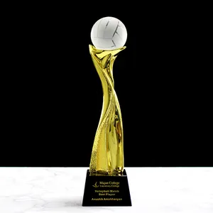 Trofeo e medaglie della sfera di cristallo di vendite calde Sport calcio calcio pallavolo pallone Sport coppa trofeo