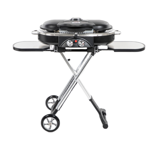 CE AGA Portable Metal Folding BBQ Grill with Trolley 2-Burner Propane Gas Outdoor <strong>Barbecue</strong> for Camping - Product Image 1