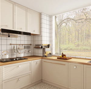 Conception de cuisine minimaliste française sur mesure pour cuisine <span class=keywords><strong>en</strong></span> <span class=keywords><strong>U</strong></span>, armoires de cuisine entièrement <span class=keywords><strong>en</strong></span> bois simplifiées - Product Image 4