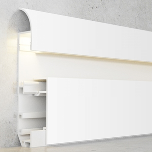 Profilé en aluminium laqué blanc de 2 mètres, idéal pour la construction, la conception de meubles et les structures décoratives. - Product Image 1