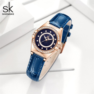 Business Rhinestone Starry Shining Ladies Leather <b>Watch</b> Waterproof Shenzhen Wristwatch - Product Image 3
