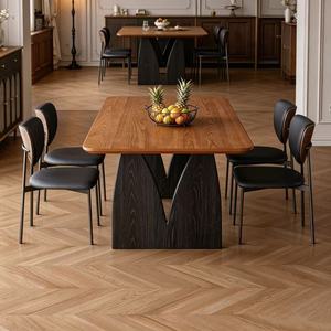 Nuevo Juego de Mesa de Comedor de Madera Maciza Estilo Francés Vintage con 4 Sillas Tapizadas en Verde para el Hogar, Cocina, Comedor - Product Image 4