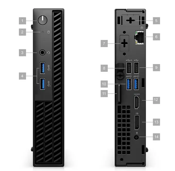 OptiPlex mini desktop mikro 7000 MFF, pc mini klien tipis dapat diandalkan murah i3 i5 i7 i9 mikro pc rumah kantor bisnis siswa