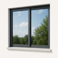 Ventana Abatible de Aluminio con Doble Vidrio Triple Acristalamiento, Segura, Duradera y Moderna, Venta al Por Mayor