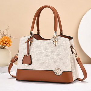 Bolso de Mano de Cuero PU de Alta Calidad para <span class=keywords><strong>Mujer</strong></span>, Gran Capacidad, con Cierre, Estilo Casual, Tipo Tote, con Correa para el Hombro - Product Image 1