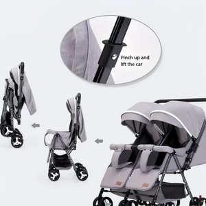 Jxb du lịch sang trọng cao xem di động có thể gập lại đôi xe đẩy cho trẻ sơ sinh và trẻ mới biết đi - Product Image 4