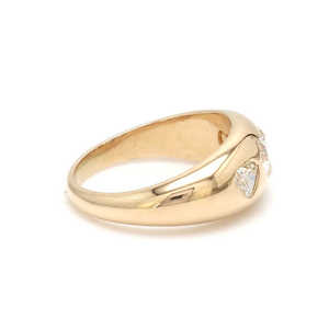 Anillos de Sello Minimalistas de Lujo con Tres Corazones de Diamantes en Oro de 14k, Exquisitos y Modernos, Certificados por Karat, para Aniversario de Mujer - Product Image 4