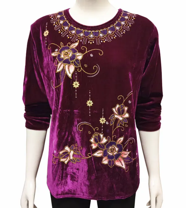 Blusa de estilo indio para mujer, blusa elegante formal de moda, venta al por mayor, 2021
