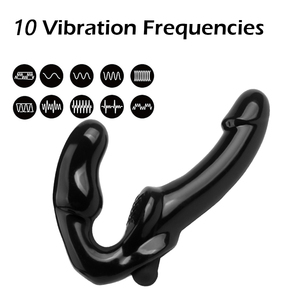 Vibrator Dildo Strap-on Tanpa Tali untuk Lesbian, Remote Control 10 Kecepatan, Vibrator Dua Kepala untuk Wanita, Mainan Seks untuk Dewasa - Product Image 4