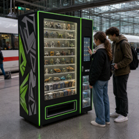 Distributeur automatique de capsules et de boîtes mystères avec fentes réglables pour des thèmes de personnages fantastiques de style anime