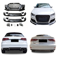 Vente en gros d'usine : Pare-chocs avant style RS3 avec diffuseur, calandre et lèvre avant pour Audi A3 S3 2013-2016 8V Kit carrosserie de conversion Facelift