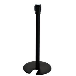 SİYAH U ŞEKLİ İSTİFALE EDİLEBİLİR GERİ ÇEKİLEBİLİR KAYIŞLI BARIYER KUYRUK DİREĞİ 2 METRE UZUNLUKTA - Product Image 3