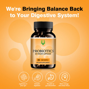 Cápsulas veganas de probióticos de buena calidad con prebióticos y postbióticos 60 cápsulas suplemento dietético para la salud digestiva - Product Image 3