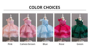 Robe d'été 2026 avec ceinture à nœud pour petites et moyennes filles, vente en gros, personnalisation OEM, qualité supérieure, robe pour enfants - Product Image 6