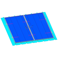 Rail de montage solaire miniature en aluminium personnalisable ARTSIGN, rail PV universel léger, installation solaire sur toit plat en métal