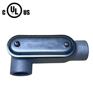 Corpo per condotti LeaderFul LR Tipo Form <span class=keywords><strong>7</strong></span> Modello LR47 1 1/4" in ghisa grigia resistente alla corrosione per tiraggio condotti elettrici - Product Image 1