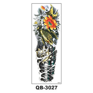 Tatuaje Temporal Extra <span class=keywords><strong>de</strong></span> Animal, Tatuaje Negro <span class=keywords><strong>de</strong></span> <span class=keywords><strong>Manga</strong></span> Completa, Pegatinas <span class=keywords><strong>de</strong></span> Tatuaje Temporal, Arte Corporal para Hombre y Mujer - Product Image 3